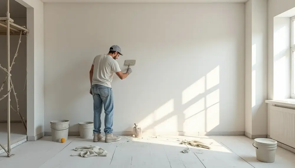 So bessern Sie Innenputz großflächig aus – Schritt-für-Schritt-Anleitung