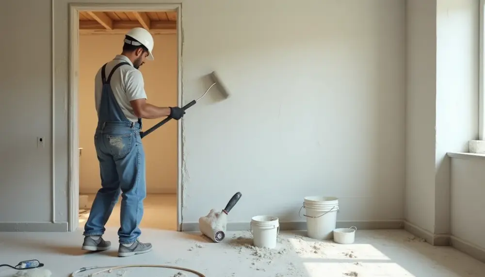 So bringen Sie Innenputz Rollputz richtig auf